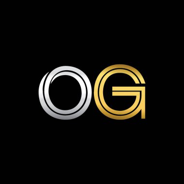 og vektör çizim gümüş ve altın harfler