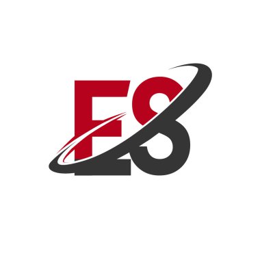 Es mektup ilk logo kimlik illüstrasyon