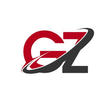 Kırmızı ve siyah harfler gz vektör çizim