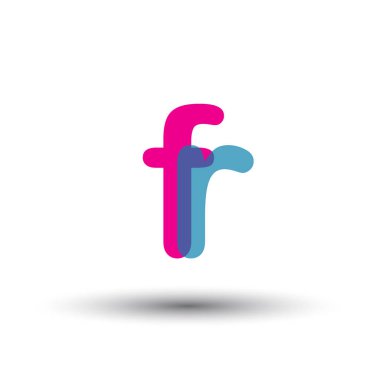 renkli vektör logo ile fr mektuplar