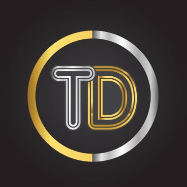 Altın harfler td vektör çizim