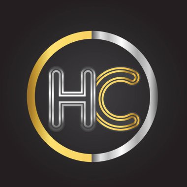 Altın harfler hc vektör çizim