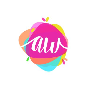 Renkli vektör logo ile Ah mektuplar