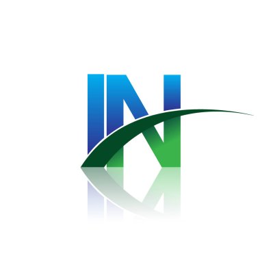 mavi ve yeşil harflerle vektör çizim