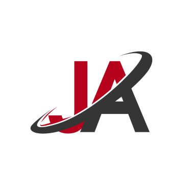 ja vektör çizim kırmızı ve siyah alfabesi harfleri