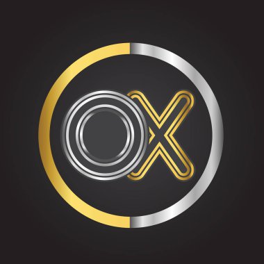 Altın harfler öküz vektör çizim