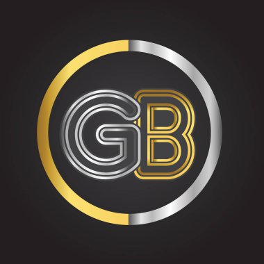 Altın vektör çizim gb mektuplar