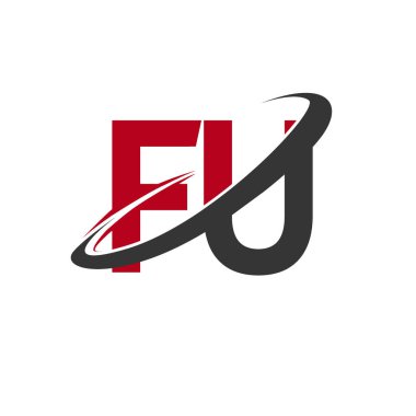 Fu harfler ilk logo kimlik illüstrasyon