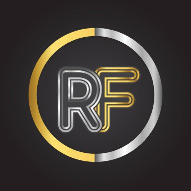 rf vektör çizim altın harfler