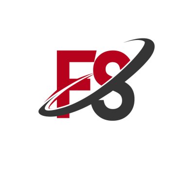 FS harfler ilk logo kimlik illüstrasyon