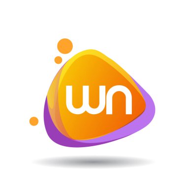 renkli vektör çizim, alfabe harfleri wn