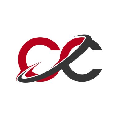 CC harfler ilk logo kimlik illüstrasyon