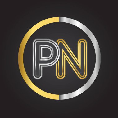 Altın harfler pn vektör çizim