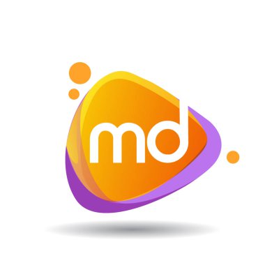 Renkli vektör logo harfleri md ile