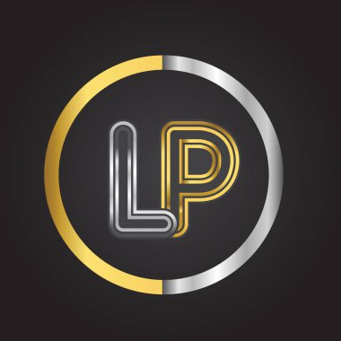 lp vektör çizim altın harfler