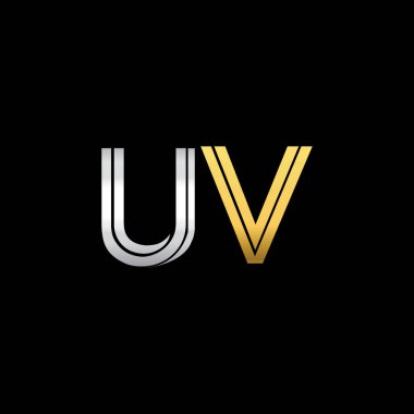 Gümüş ve altın harfler illüstrasyon vektör uv