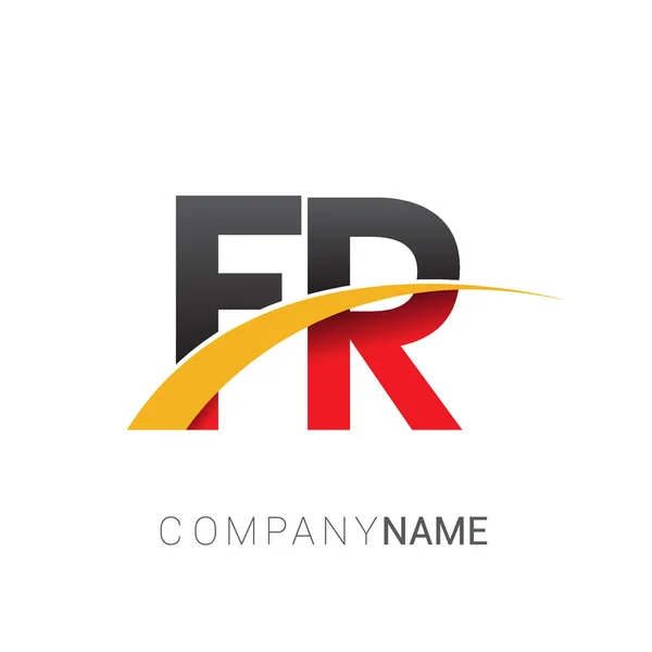 FR letters initial logo identity illustration
