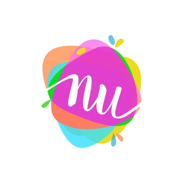 Logotype Vectoriel Coloré Avec Lettres Nues — Image vectorielle