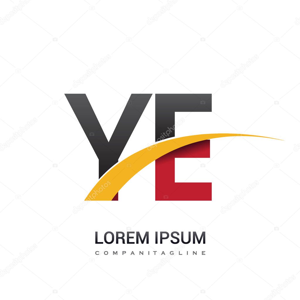YE letters initial logo identity illustration