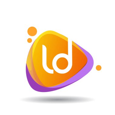 renkli vektör logo ile ld mektuplar