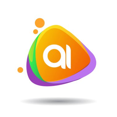 Renkli vektör logo harfleri AI ile