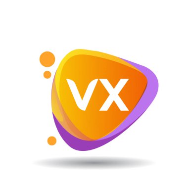 renkli vektör çizim, alfabe harfleri vx