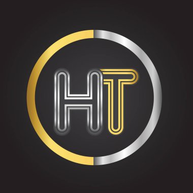 Altın harfler ht vektör çizim