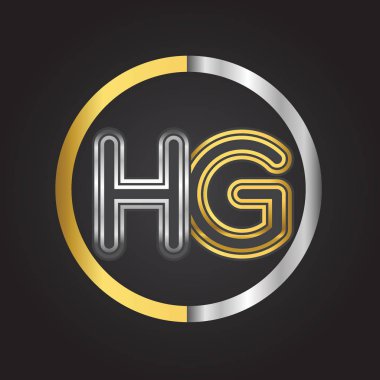 Altın harfler hg vektör çizim