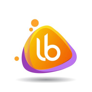 renkli vektör logo ile harfler lb
