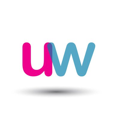 renkli vektör logo ile uw mektuplar