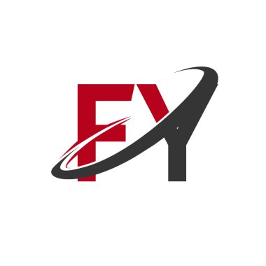 FY harfler ilk logo kimlik illüstrasyon