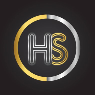 Altın harfler hs vektör çizim