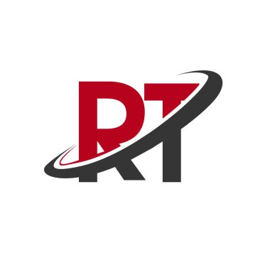 rt basit grafik vektör çizim kırmızı ve siyah alfabesi harfleri