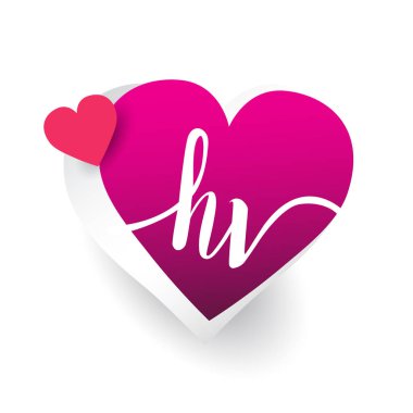 vektör logo ile harf hv