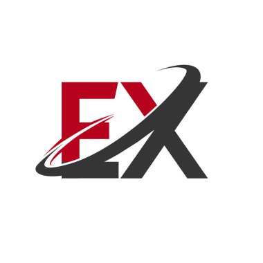 Harfler ilk logo kimlik illüstrasyon ex