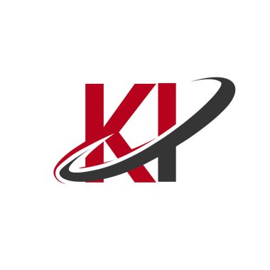 Kırmızı ve siyah alfabesi harfleri ki vektör çizim