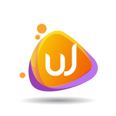 renkli vektör çizim, alfabe harfleri uj