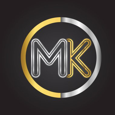 mk vektör çizim altın harfler