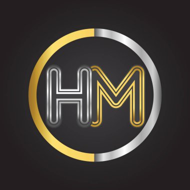 Altın harfler hm vektör çizim