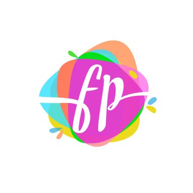 renkli vektör logo harfleri fp ile