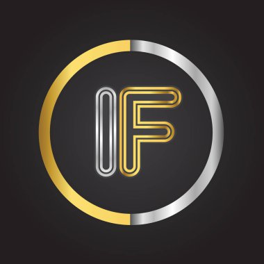 Eğer altın harfler illüstrasyon vektör