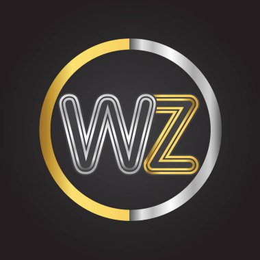 Gümüş altın harfler wz ile vektör çizim