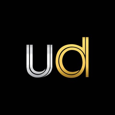 Gümüş ve altın harfler ud çizimi vektör