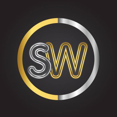 Altın harfler sw vektör çizim