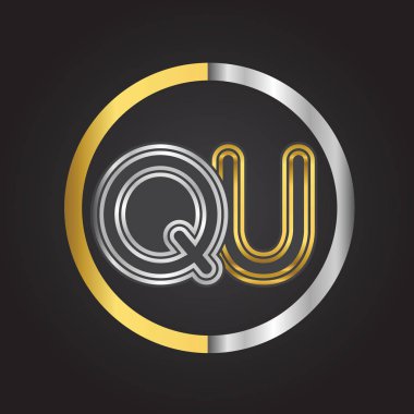 Altın harfler qu vektör çizim