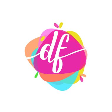 renkli vektör logo ile df mektuplar