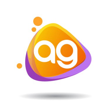 Ag renkli vektör logo ile harfler