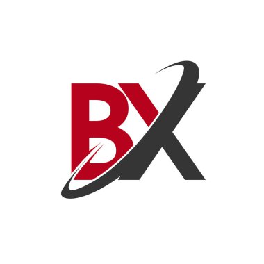 BX harfler ilk logo kimlik illüstrasyon