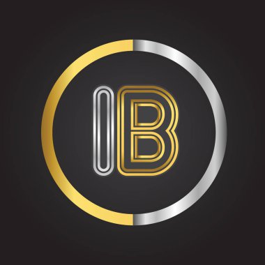 IB vektör çizim altın harfler