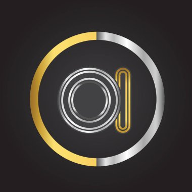 vektör çizim altın harf oi